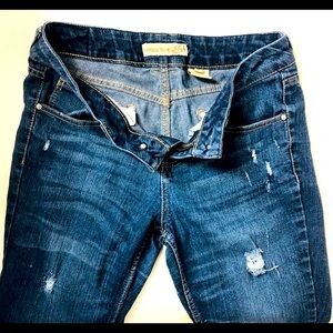 Paris Blue Distressed cotton blue women Jeans